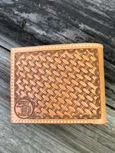 Load image into Gallery viewer, Natural Bifold - Floral & Basket Stamping