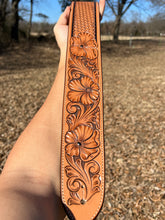 Load image into Gallery viewer, Floral X Basket Stamp Guitar Strap