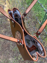 Load image into Gallery viewer, Brown Tote - Floral Patch
