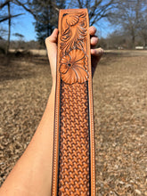 Load image into Gallery viewer, Floral X Basket Stamp Guitar Strap