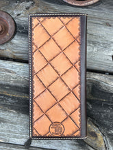 Load image into Gallery viewer, Floral X Basket Weave Roper Wallet