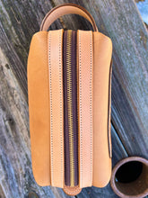 Load image into Gallery viewer, Tan Travel Kit/ Makeup Bag