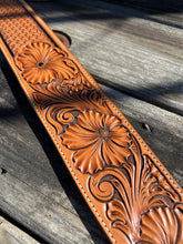 Load image into Gallery viewer, Floral X Basket Stamp Guitar Strap
