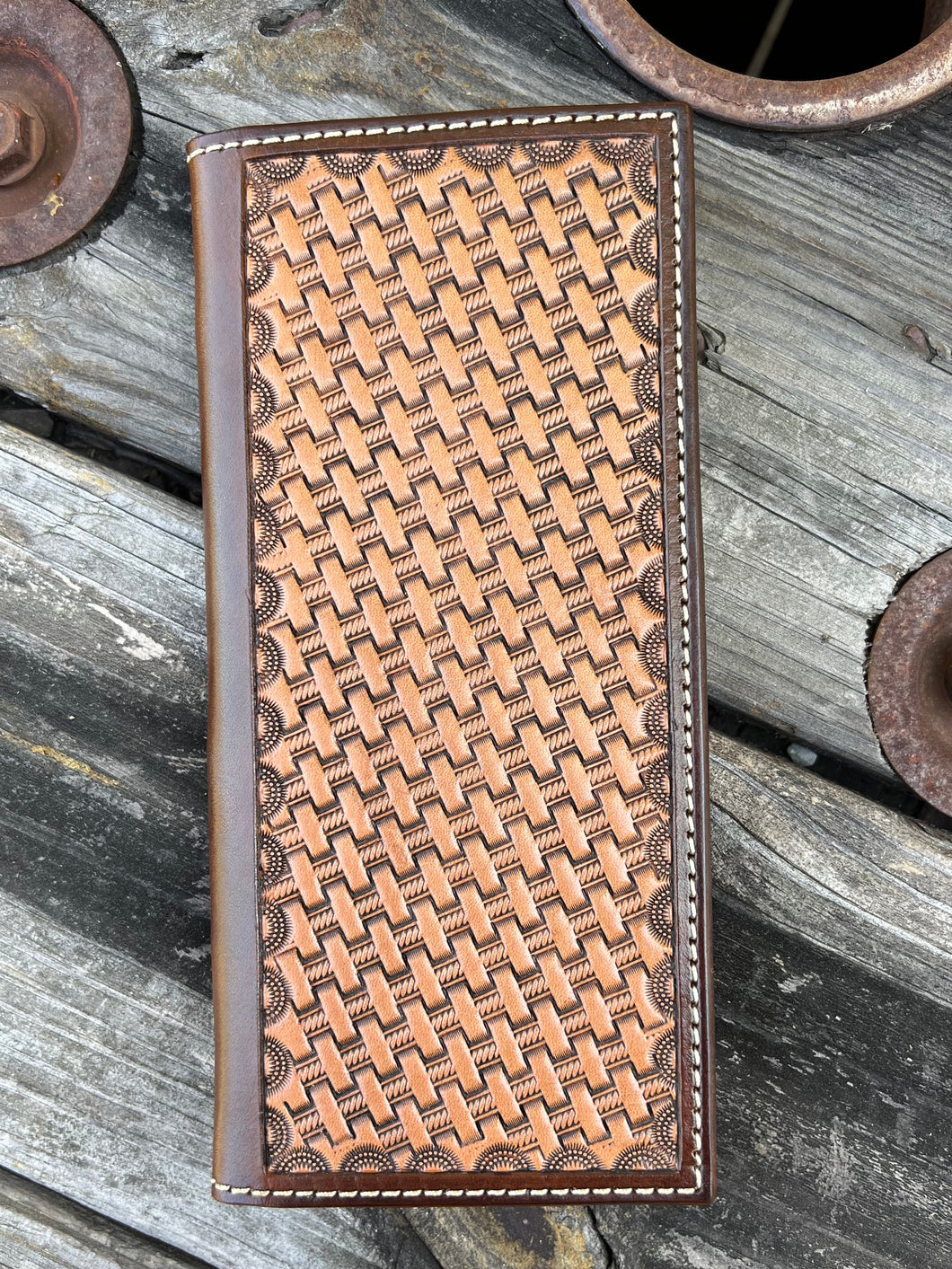 Basket Stamped Roper Wallet