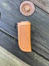 Load image into Gallery viewer, Basket Stamp Single Loop Knife Sheath
