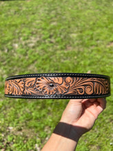 Load image into Gallery viewer, Full Floral Belt - Skull with Cowboy Hat - Size 30
