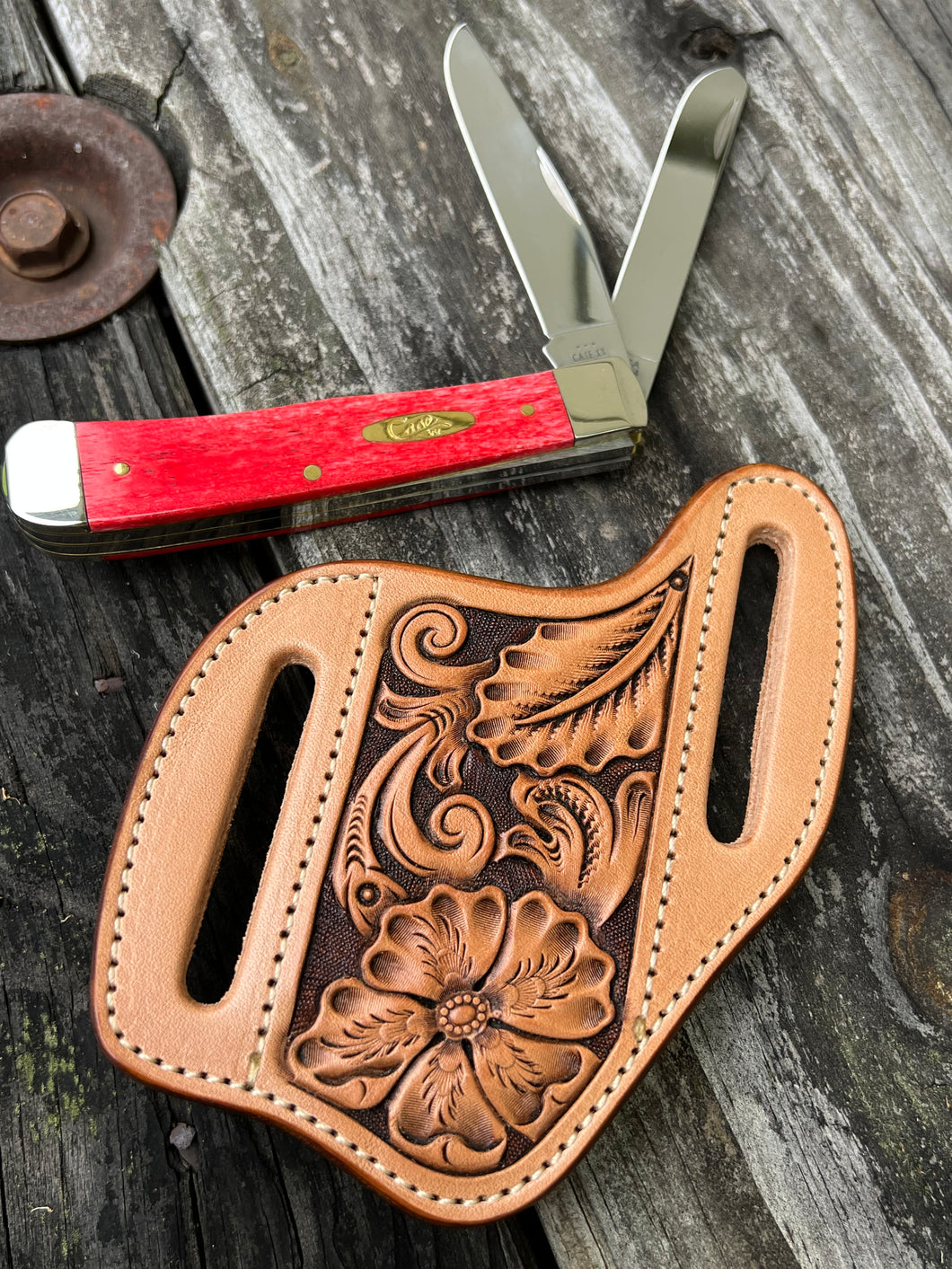 Floral Knife Sheath X Case Trapper