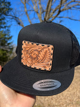 Load image into Gallery viewer, Floral Tooled Patch Cap #1
