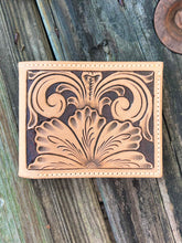 Load image into Gallery viewer, Natural Floral X Basket Weave Bifold
