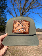 Load image into Gallery viewer, Floral Tooled Patch Rope Cap
