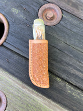 Load image into Gallery viewer, Geo Stamp Single Loop Knife Sheath
