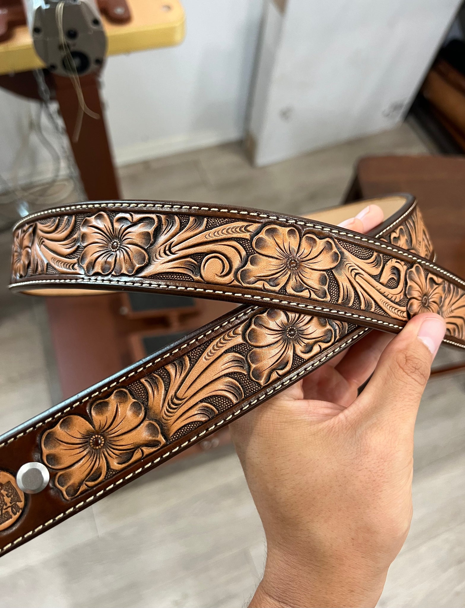 Floral Belt Patterns #1 DIGITAL (Printable Patterns for 1.5” Wide Belt – Girty Leather Co. floral-belt-patterns-1-digital-printable-patterns-for-1-5-wide-belt-girty-leather-co