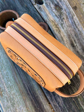 Load image into Gallery viewer, Tan Travel Kit/ Makeup Bag
