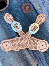 Load image into Gallery viewer, Basket Stamp Spur Straps with Cart Buckle
