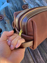 Load image into Gallery viewer, Brown Travel Kit/ Makeup Bag
